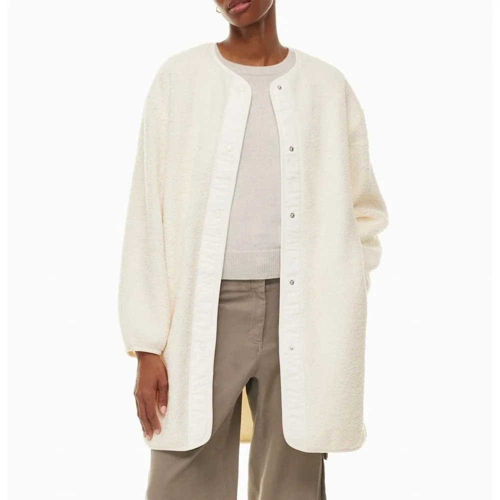 Wilfred Aritzia Jacket Sherpa Long Liner Light Birch Cream Medium